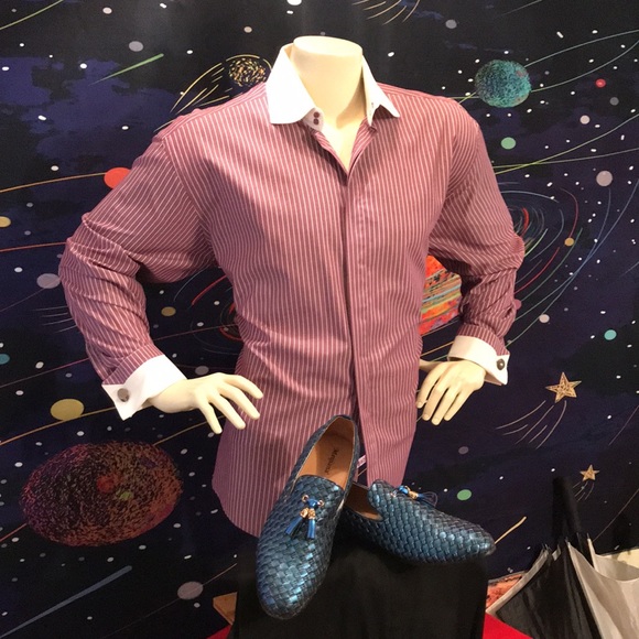 Steven Land French Cuffs Dress Shirt - Picture 11 of 17